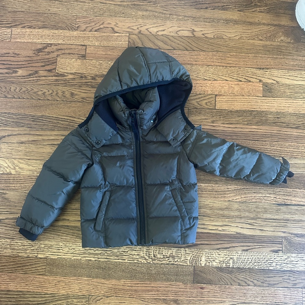 S13 Green Hooded Puffer Jacket